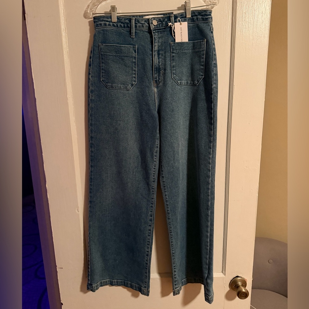 NEW Just Black Denim Straight/Wide-Leg Jeans